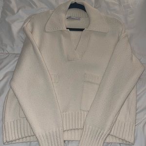 ZARA Polo Collar Knit Sweater